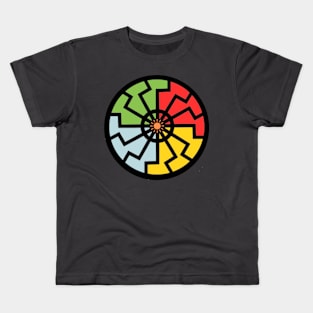 Colored Sun Wheel Symbol Kids T-Shirt